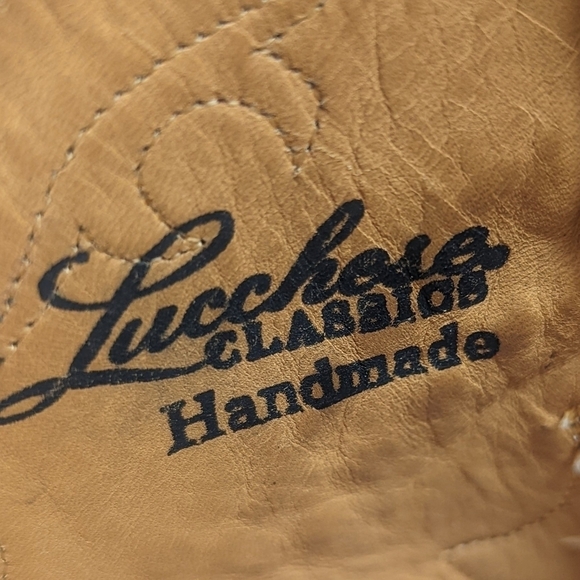 Lucchese Classics "Hugo" men's sz 9EEE black cherry/Burgundy brush off goat leat - Picture 11 of 14